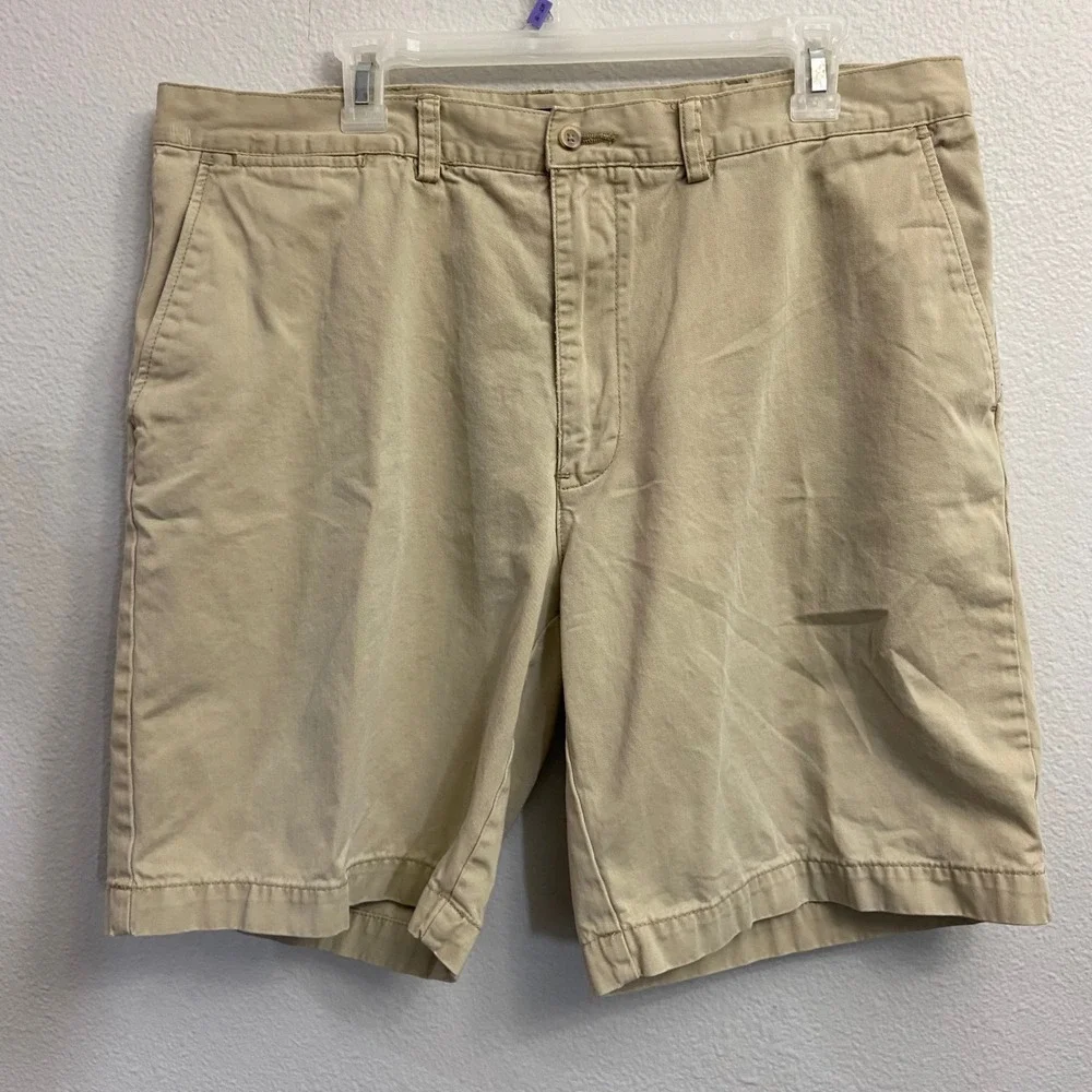 Polo Ralph Lauren Mens 38‎ Khaki Tan Chino Shorts 100% Cotton Twill 9in Preppy